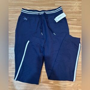 Lacoste Navy Joggers with White Accents